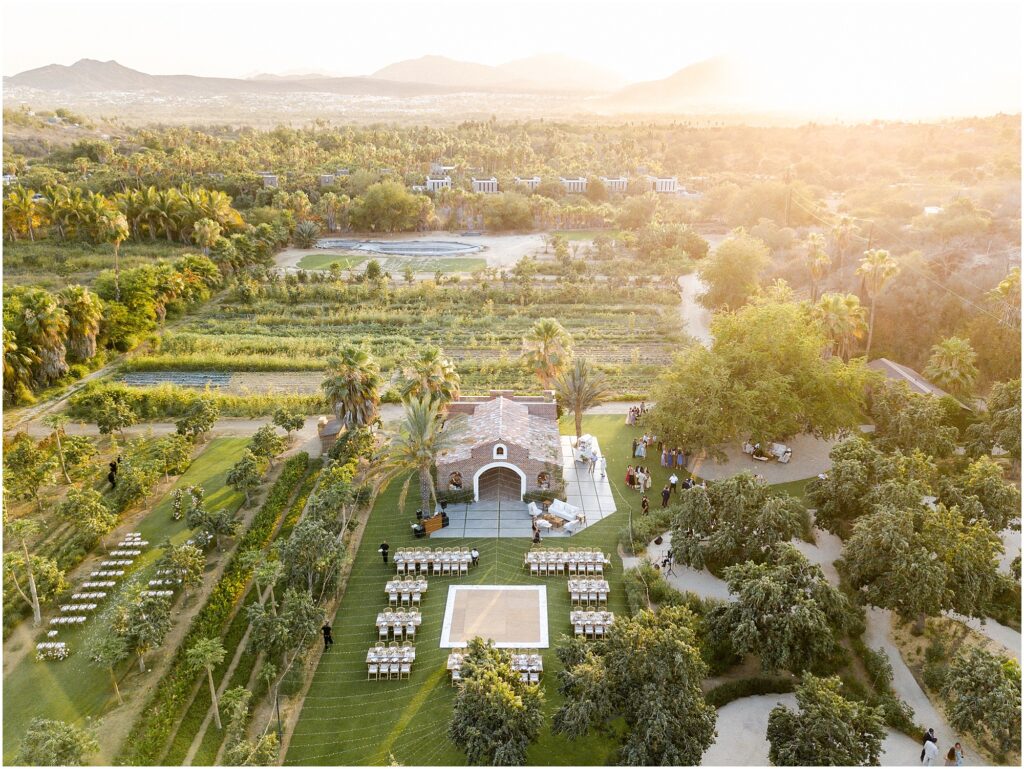 Flora Farms Wedding Drone Shot